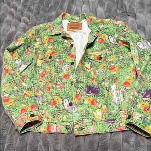 Levi's Pokemon Green and Red Floral Jacket